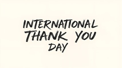 Handwritten Thank You Typography for International Thank You Day.