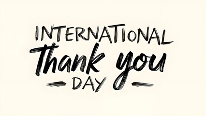 Handwritten Thank You Typography for International Thank You Day.