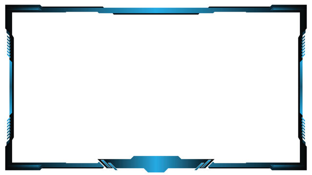 Stream overlay webcam border panel template