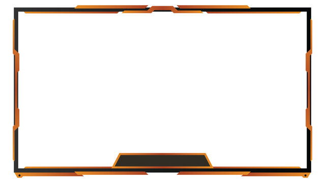 Stream overlay webcam border panel template