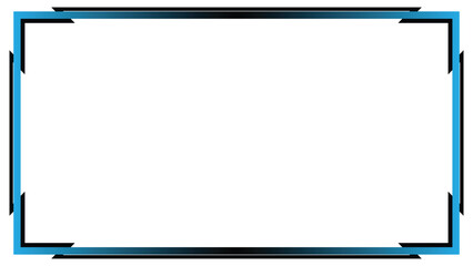 Stream overlay webcam border panel template