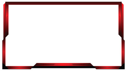 Stream overlay webcam border panel template