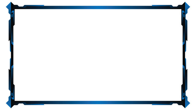 Stream overlay webcam border panel template