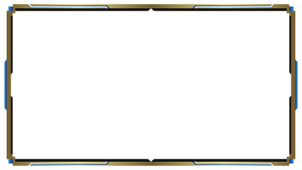 Stream overlay webcam border panel template