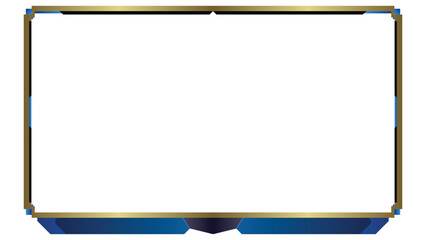 Stream overlay webcam border panel template