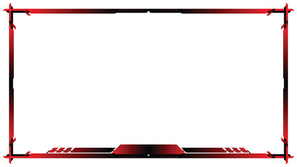 Stream overlay webcam border panel template
