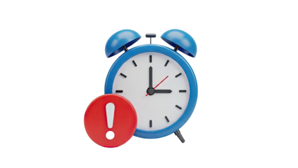 Alarm Clock with Exclamation Mark Icon