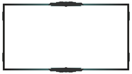 Stream overlay webcam border panel template