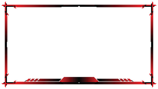 Stream overlay webcam border panel template