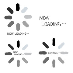 シンプルな手描きのローディングUIアイコン