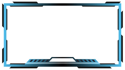 Stream overlay webcam border panel template