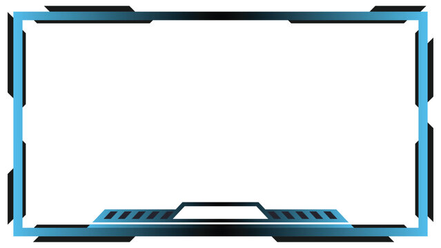 Stream overlay webcam border panel template