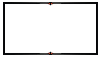 Stream overlay webcam border panel template