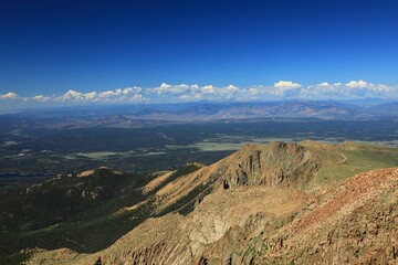 Top of pikes peak summit  in Colorado Springs