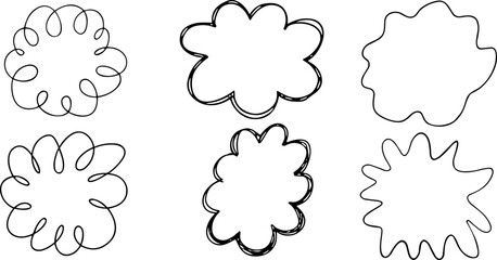 Hand-Drawn Speech & Thought Bubble Frame Collection Set