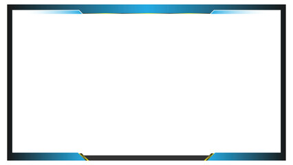 Stream overlay webcam border panel template