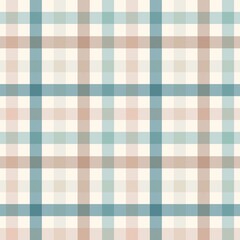 Seamless Plaid Pattern in Soft Pastel Colors.