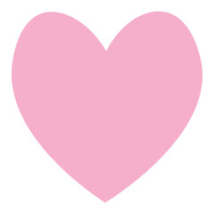 Bright pink heart illustration with rounded form, cheerful minimal style perfect for love icons, stickers, social media, and branding.