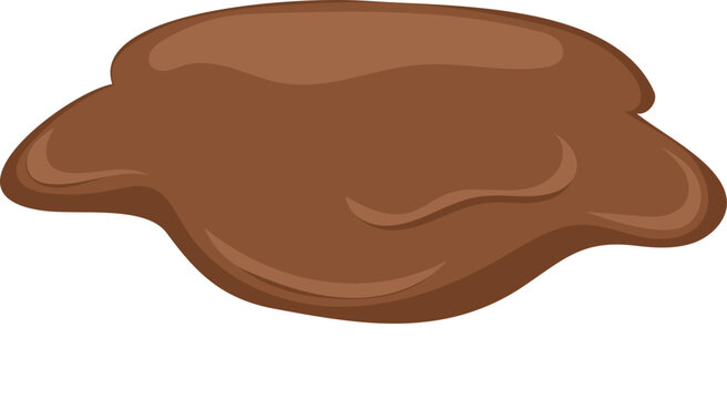 Mud Puddle Cartoon Vector Illustration