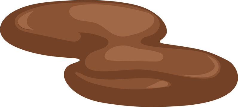 Mud Puddle Cartoon Vector Illustration