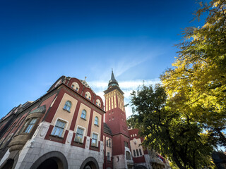 Subotica City Hall, known as Gradska Kuca, in Serbia, the city's symbol and seat of municipal administration. Called Gradska Kuca, it is the main landmark of the city, inaugurated in 1910.