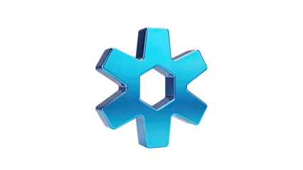 Blue metallic star of life symbol