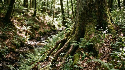 Obraz premium wooded forest nature landscape photography