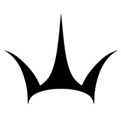 Fototapeta premium Devil crown logo silhouette vector design