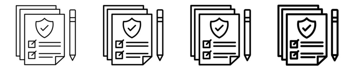 Fototapeta premium Health Report Icon Set Different Style Collection 