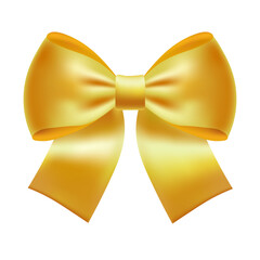 yellow bow without background vector