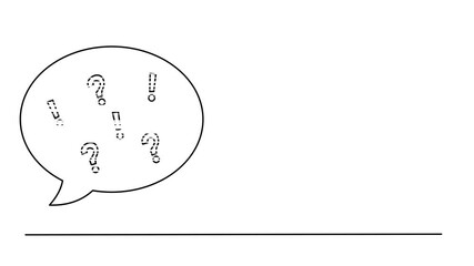 Minimalist National Trivia Day Line art Animation. Suitable for celebration