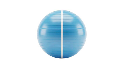 Blue Exercise Ball with White Stripe