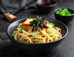 Japanese Noodle Bowl with Crispy Tofu
