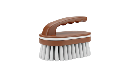 Brown Scrub Brush with White Bristles