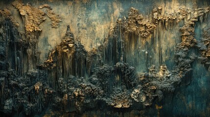 Abstract textured landscape,  mountain range, artistic,  background, use in graphic design