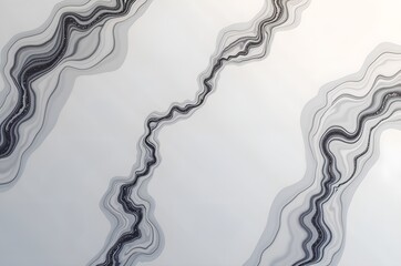 Swirling Abstract Pattern of Black and White