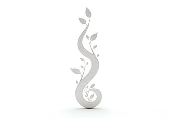 Stylized Plant Design on White Background