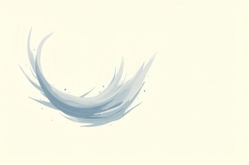 Gentle Feather Illustration on Cream Background