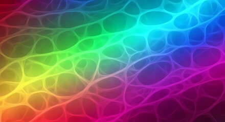 Abstract Rainbow Neural Gradient Background with Organic Cellular Network Patterns
