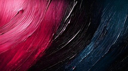 Vibrant magenta and dark navy oil paint brush strokes texture, creating a bold, expressive abstract artistic background.