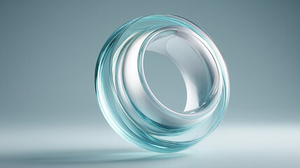 abstract blue glass sphere