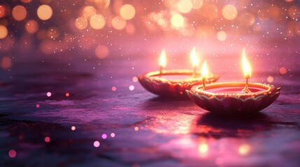 Banner design for diwali festival and podium,Diwali light decoration candle with fireworks,Stage,Product display Showcase design sparkle background,Deepavali,Dipavali,3D podium illustration.