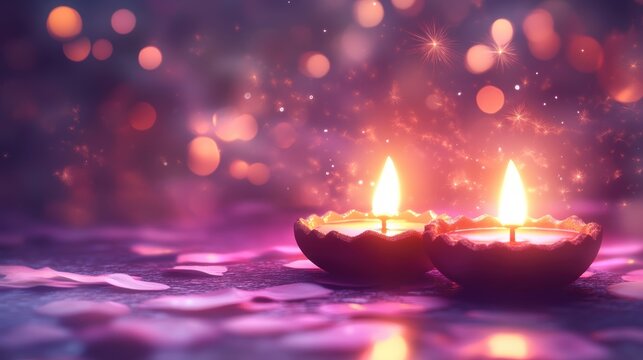 Banner design for diwali festival and podium,Diwali light decoration candle with fireworks,Stage,Product display Showcase design sparkle background,Deepavali,Dipavali,3D podium illustration. - Powered by Adobe