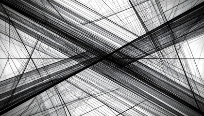 Abstract lattice of interwoven lines