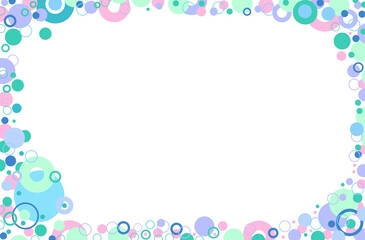 Abstract Circular Frame Design with Vibrant Colorful Shapes