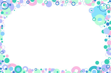 Retro Bubbles And Circles Border Frame