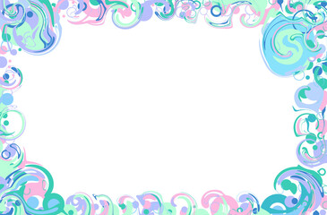 Pastel Swirl Border Decoration Design