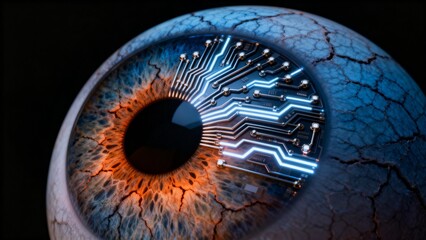 Cybernetic eye with circuitry