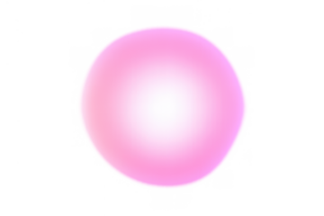 Glowing pink gradient sphere isolated on transparent background illustrating light, abstract, and soft design elements