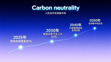 Carbon neutrality timeline chart
